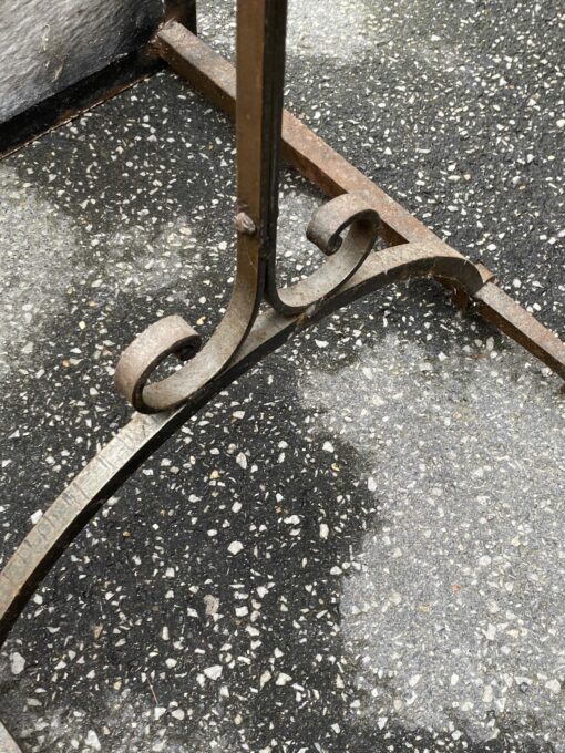 1950/70 Wrought Iron Coffee Table With Correze Slate Top Spacer 90.5 X 45.5 X H 45 cm - Image 9