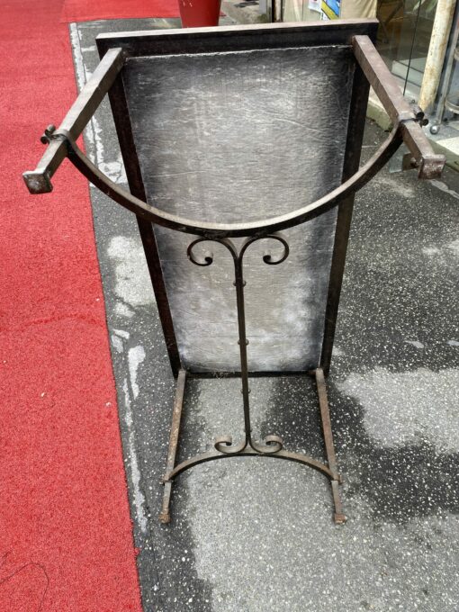 1950/70 Wrought Iron Coffee Table With Correze Slate Top Spacer 90.5 X 45.5 X H 45 cm - Image 4