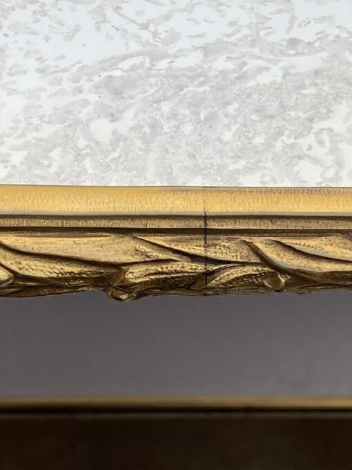 1970′ Pair Of Sofa Ends Maison Charles, Jansen Or Baguès Palm Tree Decor In Gilt Bronze With Aged Mirror Trays 71 X 32 X H 54 cm - Image 11