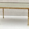 1970′ Maison Charles Oval Coffe Table, Jansen Or Baguès Palm Tree Decor in Gilt Bronze with Aged Mirror Tops 112 X 48 X H 40 CM - Image 17