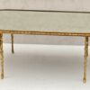 1970′ Maison Charles Oval Coffe Table, Jansen Or Baguès Palm Tree Decor in Gilt Bronze with Aged Mirror Tops 112 X 48 X H 40 CM - Image 2