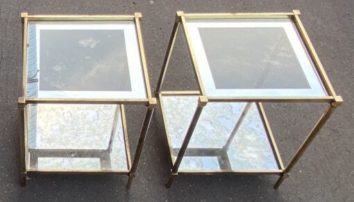 1970′ Pair Of Guy Lefevre Sofa Ends In Brass For Maison Jansen 34 X 34 X H 40 cm