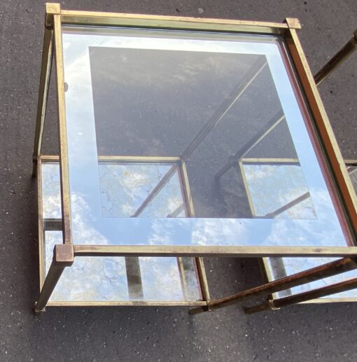 1970′ Pair Of Guy Lefevre Sofa Ends In Brass For Maison Jansen 34 X 34 X H 40 cm - Image 9