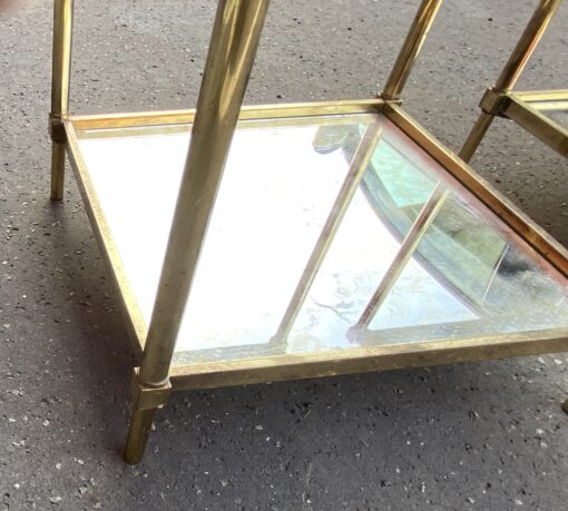1970′ Pair Of Guy Lefevre Sofa Ends In Brass For Maison Jansen 34 X 34 X H 40 cm - Image 8