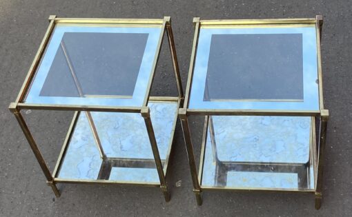 1970′ Pair Of Guy Lefevre Sofa Ends In Brass For Maison Jansen 34 X 34 X H 40 cm - Image 6
