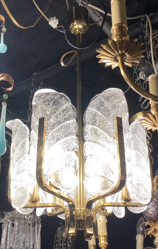 1970′ Chandelier 6 Bulbs Carl Fagerlund Crystal Diameter 38 x H 70 cm - Image 3