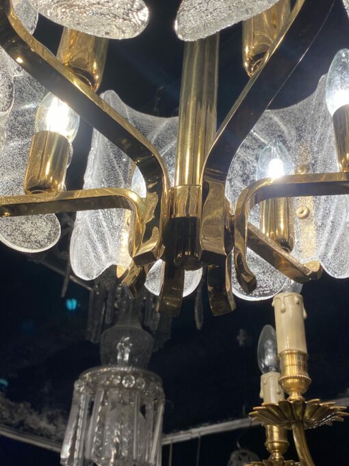 1970′ Chandelier 6 Bulbs Carl Fagerlund Crystal Diameter 38 x H 70 cm - Image 2