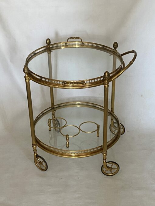 1970 ‘ Maison Bagués Trolley In Brass And Gilt Bronze Ø 58 H 68 cm