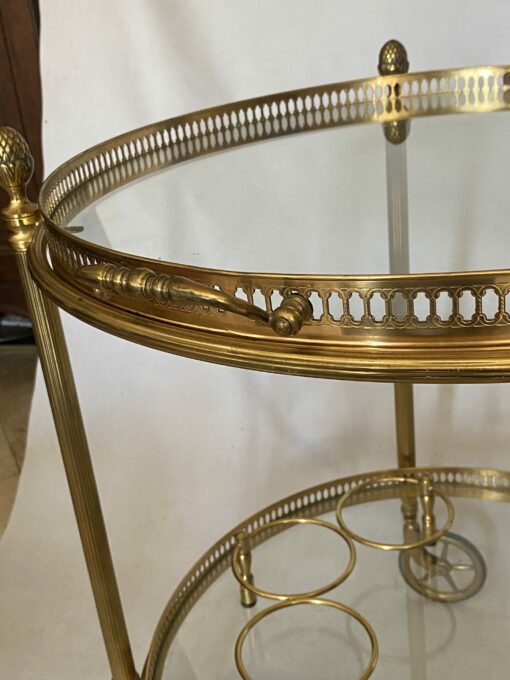 1970 ‘ Maison Bagués Trolley In Brass And Gilt Bronze Ø 58 H 68 cm - Image 9
