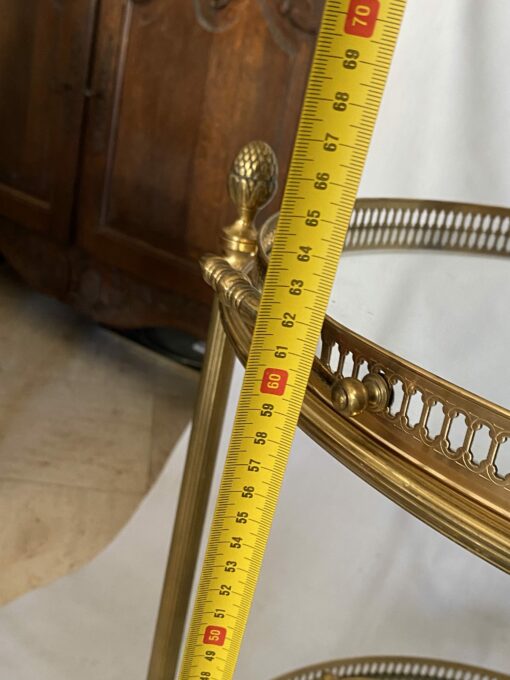 1970 ‘ Maison Bagués Trolley In Brass And Gilt Bronze Ø 58 H 68 cm - Image 2