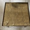 1950/70′ Bout De Canapé Avec Galerie Maison Baguès Laiton et Bronze Plateaux Miroir Oxydé Vieilli et Fleur 50 X 50 X H 50 cm – Image 9