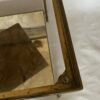 1950/70′ Bout De Canapé Avec Galerie Maison Baguès Laiton et Bronze Plateaux Miroir Oxydé Vieilli et Fleur 50 X 50 X H 50 cm – Image 5