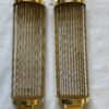 1970’Pair Of Wall Lamps In Brass With Glass Tubes In The Style Of Genet Michon Or Petitot H 51 cm