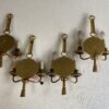 1950/70′  2 Pairs of Sconces in Gilted Bronze With Convex Mirror Petitot Signed - Image 6