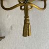 1950/70′  2 Pairs of Sconces in Gilted Bronze With Convex Mirror Petitot Signed - Image 7