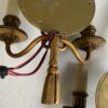 1950/70′  2 Pairs of Sconces in Gilted Bronze With Convex Mirror Petitot Signed - Image 11