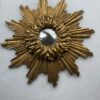 1950′ Miroir Soleil 2 Evolutions Bois Doré 75 Cm De Diamètre – Image 11