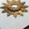 1950′ Miroir Soleil 2 Evolutions Bois Doré 75 Cm De Diamètre – Image 10