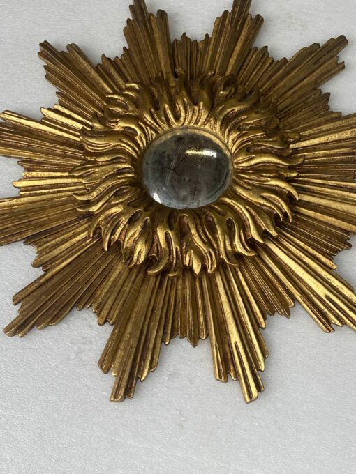 1950′ Sun Mirror 2 Evolutions Golden Wood 75 Cm Diameter - Image 9