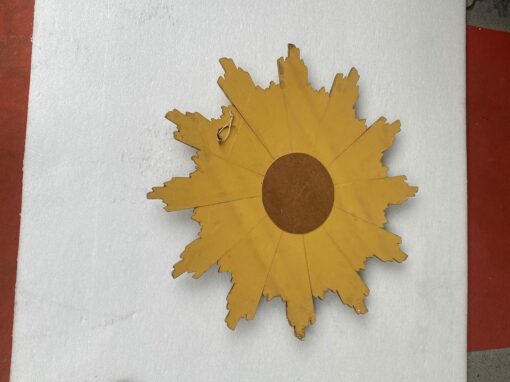 1950′ Sun Mirror 2 Evolutions Golden Wood 75 Cm Diameter - Image 6
