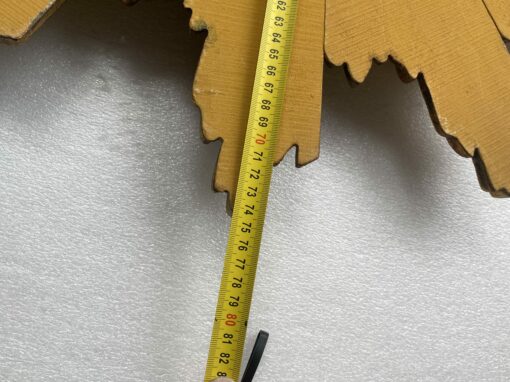 1950′ Sun Mirror 2 Evolutions Golden Wood 75 Cm Diameter - Image 4