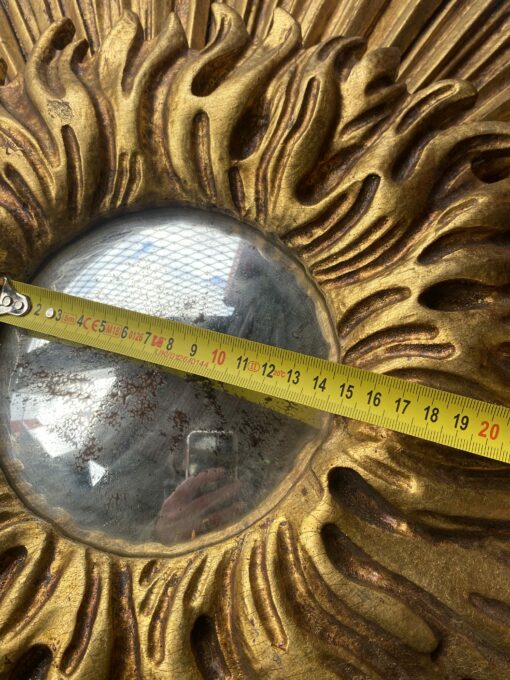 1950′ Sun Mirror 2 Evolutions Golden Wood 75 Cm Diameter - Image 3