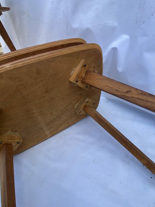 1950' Pair Of Oak Bedside Tables Ovoid Shape Design 55 X 36 X H 59 cm - Image 8