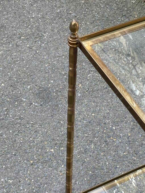 1950/70′ Maison Bagués Rolling Trolley Bronze Decor Bamboo With Towel Holder 38 X 35 X H 75 cm - Image 6