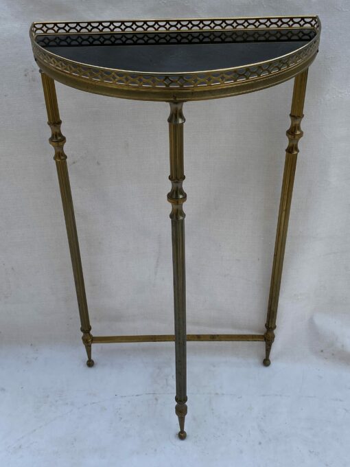 1970′ 1/2 Moon Console Gilt Bronze Maison Jansen 45 X 23 X H 79 cm