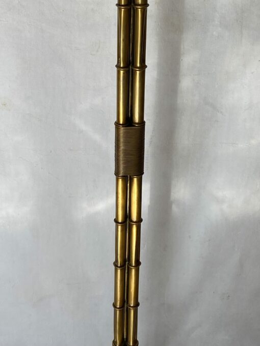 1950/70 Gilt Bronze Floor Lamp Maison Bagués Palm Tree Model 3 Rods Bamboo Decor - Image 7
