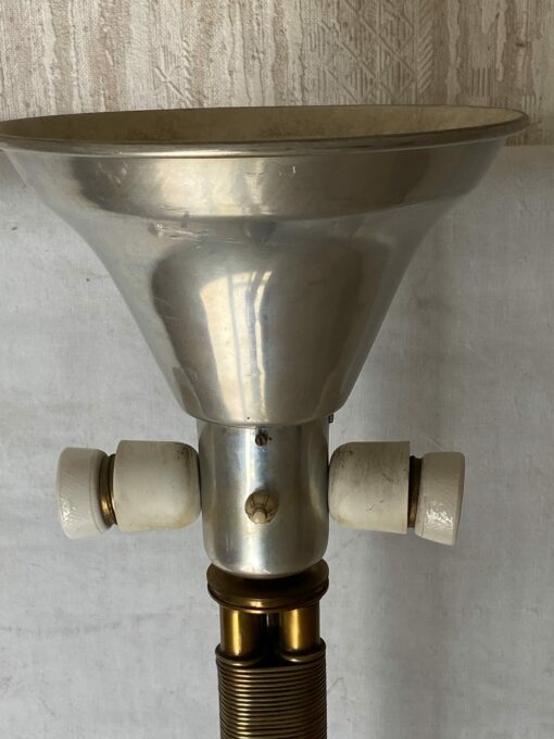 1950/70 Gilt Bronze Floor Lamp Maison Bagués Palm Tree Model 3 Rods Bamboo Decor - Image 5