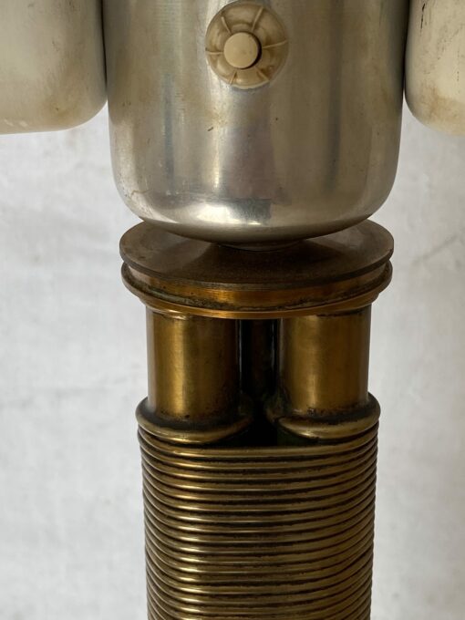 1950/70 Gilt Bronze Floor Lamp Maison Bagués Palm Tree Model 3 Rods Bamboo Decor - Image 4