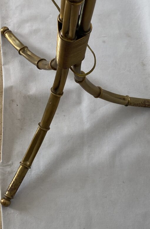 1950/70 Gilt Bronze Floor Lamp Maison Bagués Palm Tree Model 3 Rods Bamboo Decor - Image 2