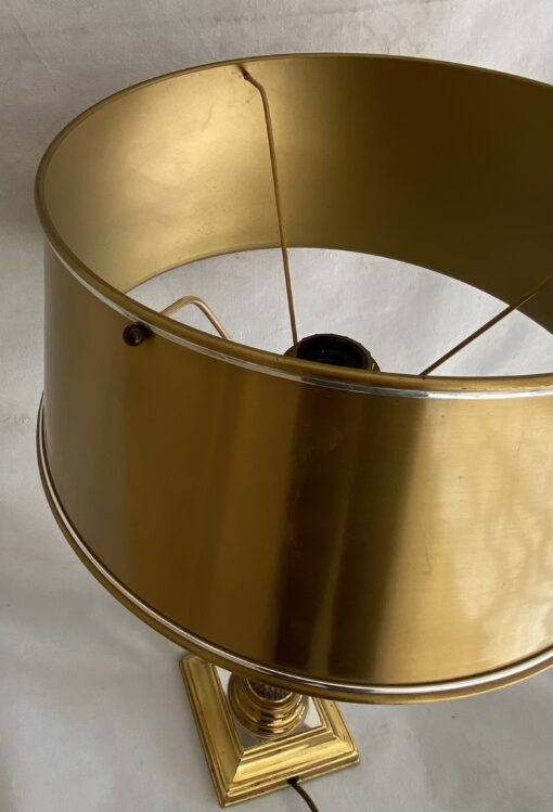 1970′ Lamp In Gilt Bronze And Nickel Plated Charles Style Unsigned - Image 6