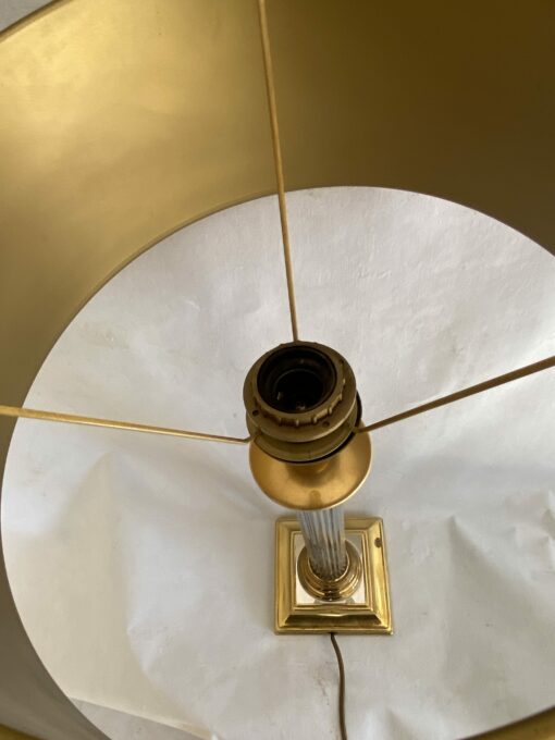1970′ Lamp In Gilt Bronze And Nickel Plated Charles Style Unsigned - Image 5