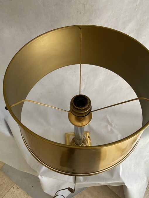 1970′ Lamp In Gilt Bronze And Nickel Plated Charles Style Unsigned - Image 2