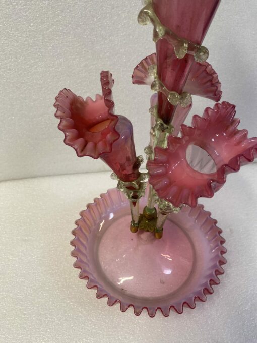 1880/1900 Bouquetiere in Opalescent Glass With 4 Cornets N3 - Image 4