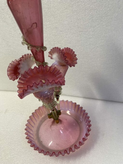 1880/1900 Bouquetiere in Opalescent Glass With 4 Cornets N3 - Image 3
