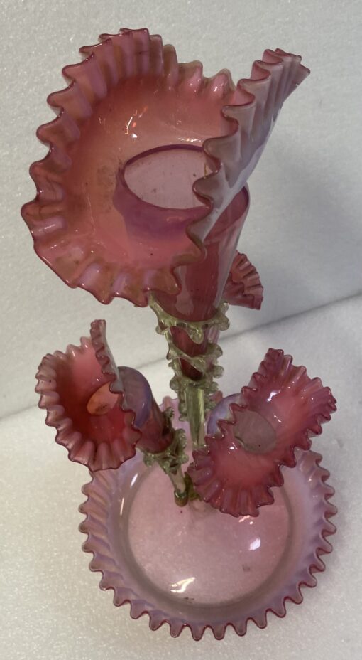 1880/1900 Bouquetiere in Opalescent Glass With 4 Cornets N3 - Image 2