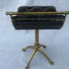 1970' Chaise De Musicien Harpiste Bronze Et Cuir – Image 14