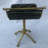 1970' Chaise De Musicien Harpiste Bronze Et Cuir – Image 13