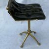 1970' Chaise De Musicien Harpiste Bronze Et Cuir – Image 12
