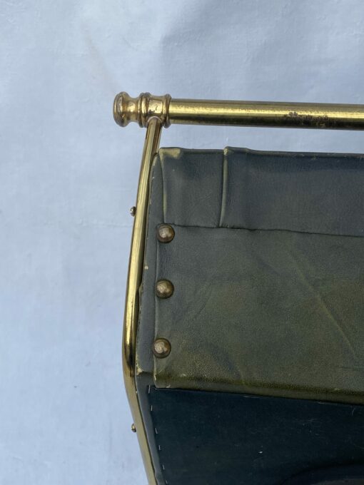1970' Chaise De Musicien Harpiste Bronze Et Cuir – Image 8
