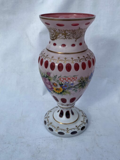 1950/60 Vase  Baccarat Overlay Ø 20 x H 42 cm – Image 12