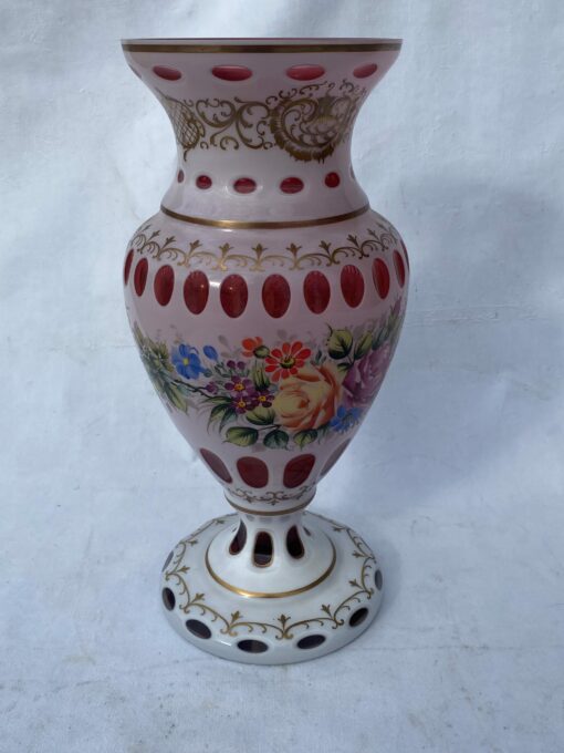 1950/60 Vase  Baccarat Overlay Ø 20 x H 42 cm – Image 11
