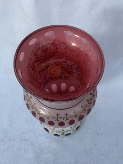 1950/60 Vase  Baccarat Overlay Ø 20 x H 42 cm – Image 10