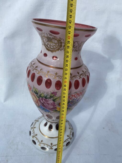 1950/60 Vase  Baccarat Overlay Ø 20 x H 42 cm – Image 7
