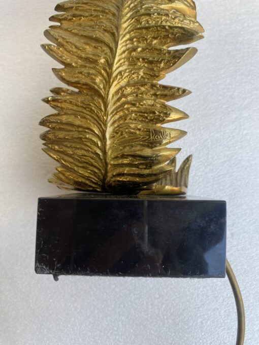 1965′ Maison Charles Fougères Lamp In Bronze Signed - Image 5