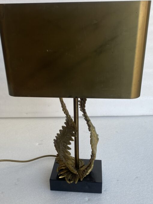 1965′ Maison Charles Fougères Lamp In Bronze Signed - Image 9