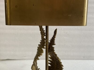 1965′ Maison Charles Lampe Fougéres En Bronze Signée